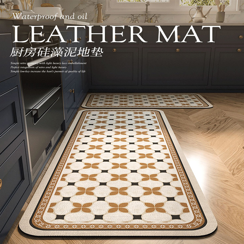 软硅藻泥厨房地垫可擦洗防水防油免洗脚垫吸水吸油防滑地毯免清洗