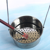 不锈钢加盖油壶油画油彩墨绘画调色器皿双孔带盖密封性好防漏油大