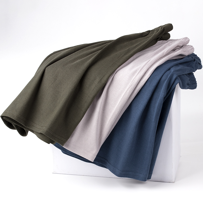 男士中老年人睡裤纯棉平角内裤宽松大码四角短裤头家居夏季阿罗裤