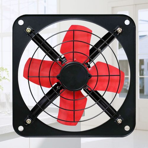 强力14寸厨房排风扇窗台排油烟机工业全铁换气扇金属抽风排气扇