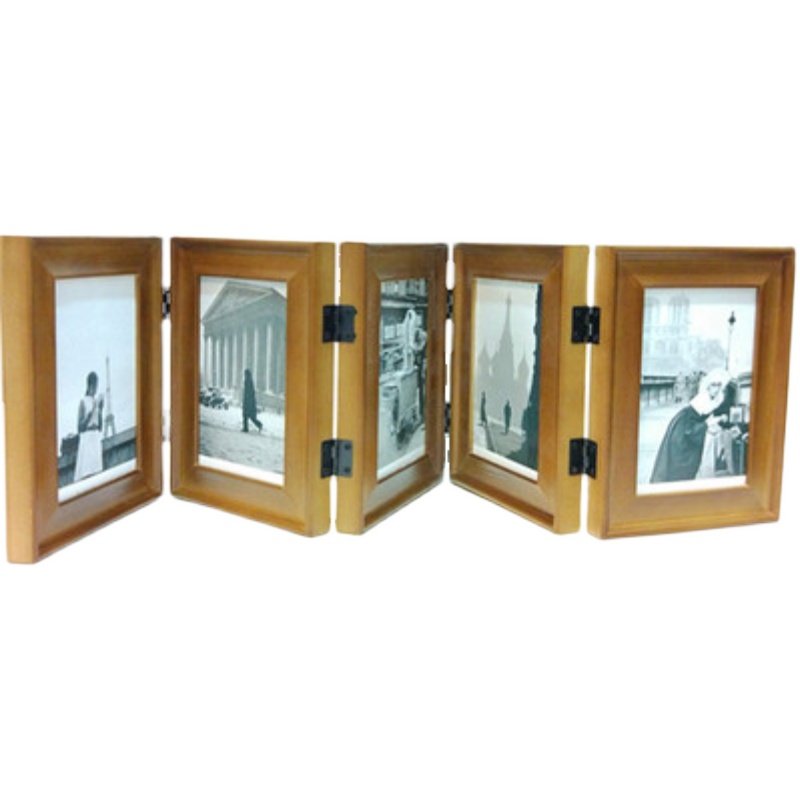 实木组合相框折叠屏风5联画框6 7 8 10寸A4复古创意像框摆台包邮