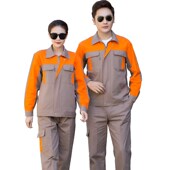 纯棉工作服套装 男士 电焊防烫国家电网电力厂服电工煤矿井下劳保服