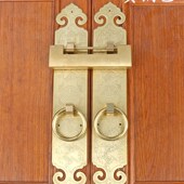 中式 仿古纯铜大木门拉手直条把手古典房门铜拉手花格门五金铜配件