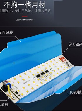 110V碘钨灯 50W100W高亮户外防水LED投光灯地摊排挡建筑太阳灯