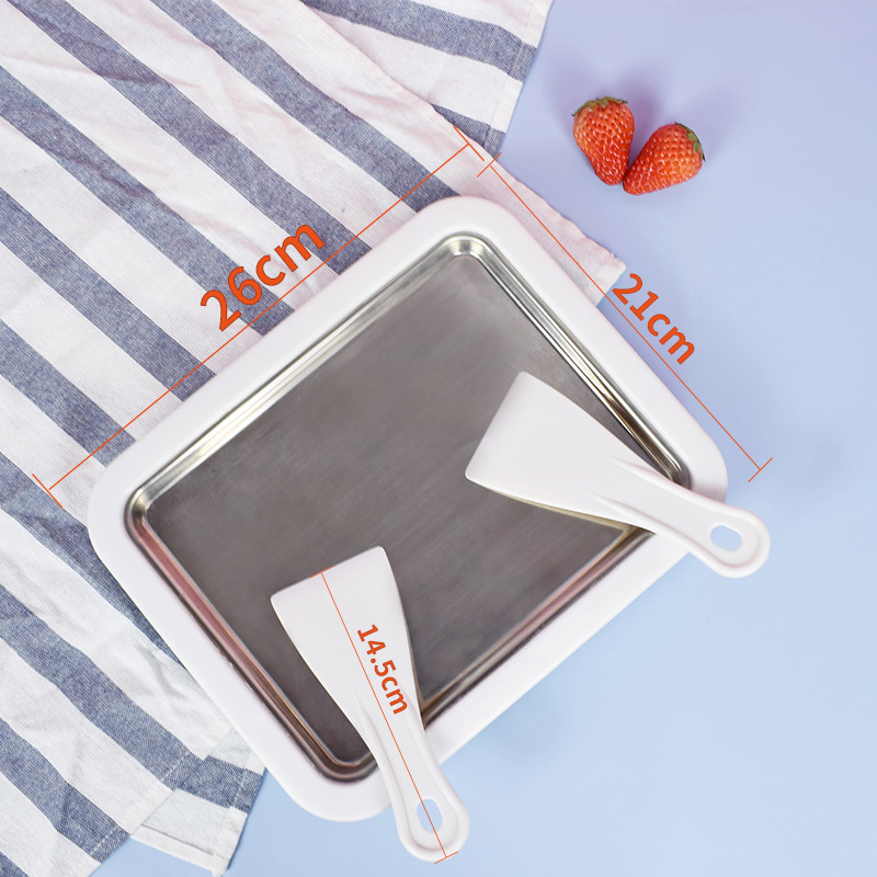 新款家用炒酸奶机夏日迷你炒冰机小型儿童冰淇淋机不锈钢炒冰盘