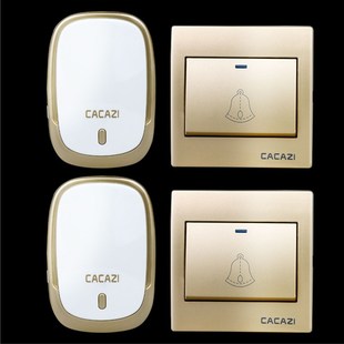 家用无线门铃86型面板2拖1 2拖2 2拖3交流遥控门铃呼叫器不用电线