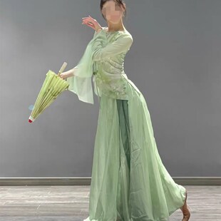 油纸伞舞蹈服装上春山演出服中国风古典舞声韵纱衣套装江南表演服
