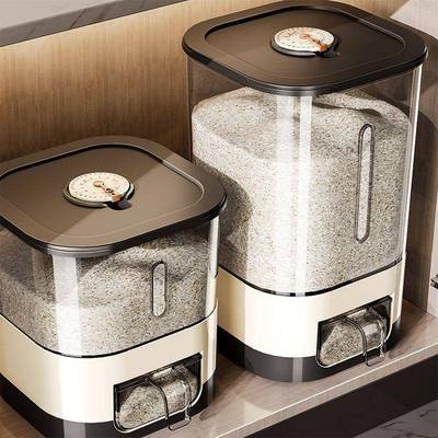 米家用虫防桶潮密封防米箱面桶储存器高端按容压米缸食384物收纳