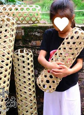 竹夫人UAB抱枕竹夹膝纳抱节君海竹编枕头纯手工制人作成儿童夏日