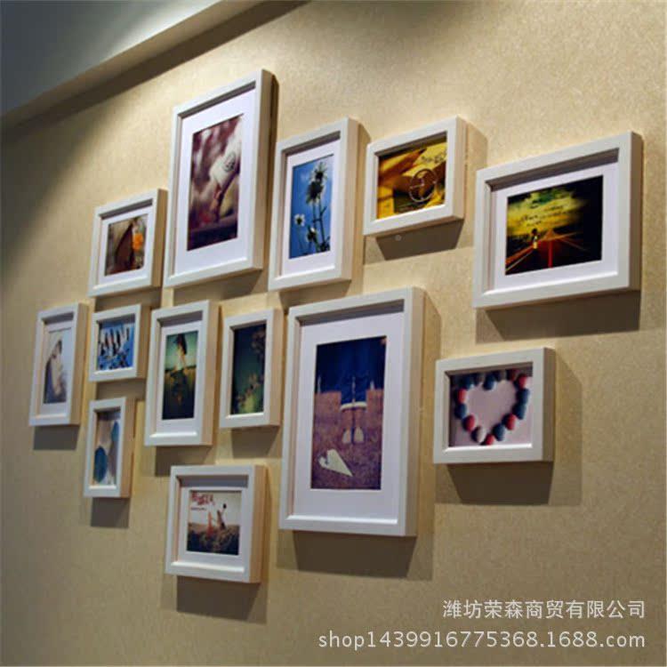 13框实木MTH相照框组合片墙儿相框影楼童画框