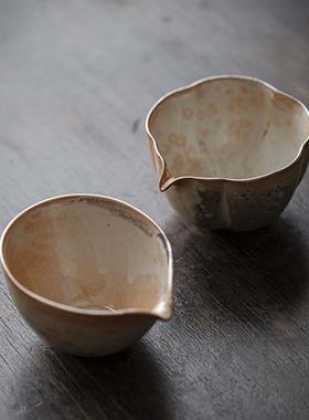 宜室茶话水杯墨柴烧公窑变道陶瓷夫复古分茶器匀杯功茶具茶道smcs