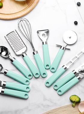 创件意工塑料手柄不锈钢厨FIC房用具家用小具套装具厨9件套杂打蛋