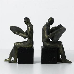 读书者摆阅读者雕像创意关书件客厅办公1房玄桌树脂摆件欧式风格