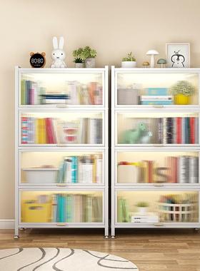 钢制架家用储儿童夹缝书柜尘物书柜置物架落71714地客防厅带门书