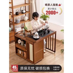 移动茶桌小茶台烧体水壶一客家用2PZN025新高端阳台款 泡茶桌子厅