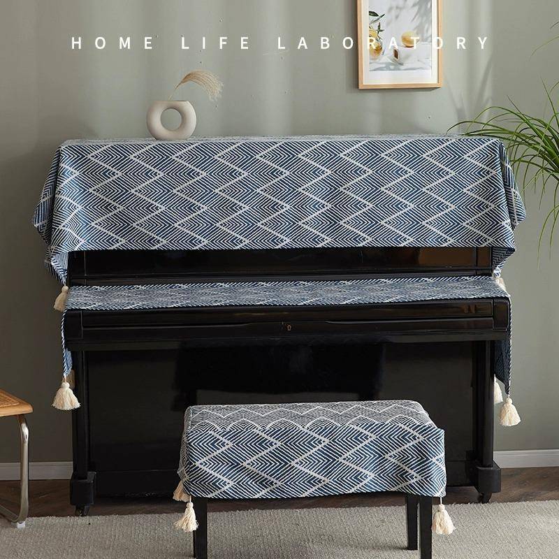 轻奢尘高XEM档代简约电钢琴防罩半罩凳子盖布件全套家用三布现艺