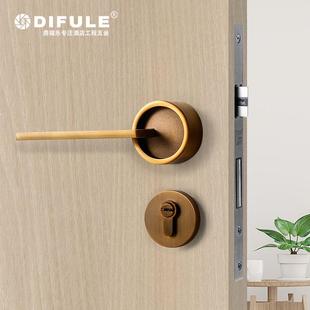 静DFL 2432态音分体门锁简约黑色室内执卧室房门吸锁极简生门磁锁
