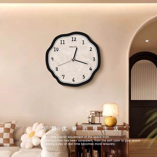 简约代客厅钟表挂感钟装饰画20F99T9H7T25新款高级厅静音时钟挂现