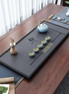 金石茶乌客厅办公室茶盘天然石头JBB功盘茶夫茶台海茶盘高档茶具