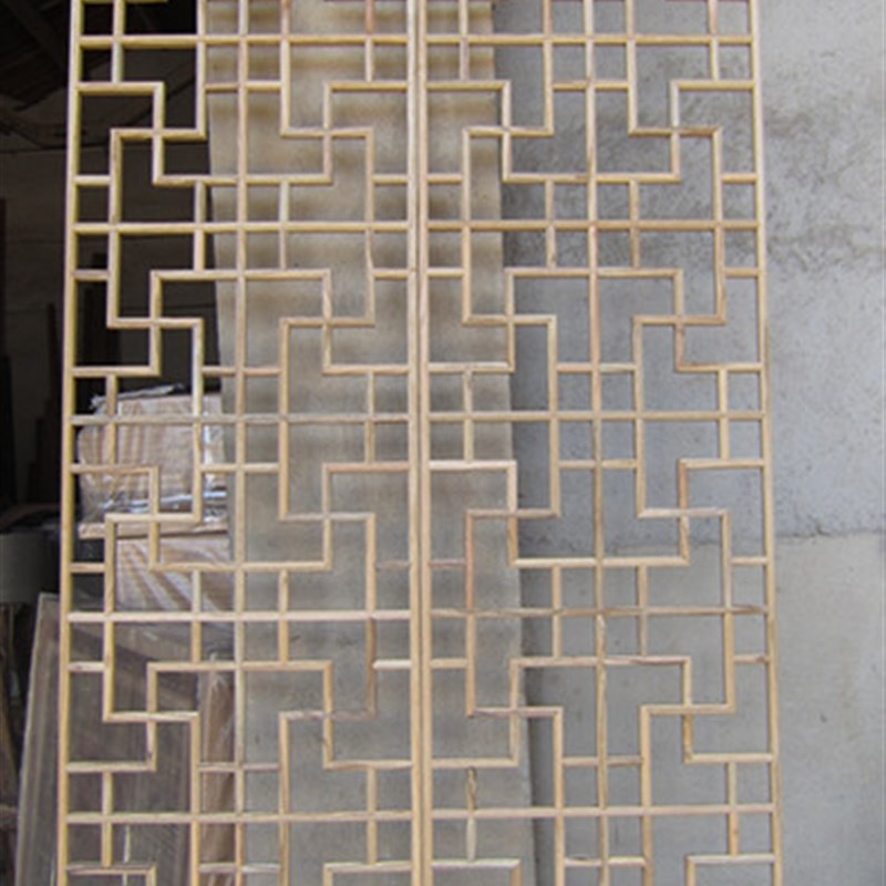 仿古门窗 家装窗格 中式装修 电视背景 万字格屏风玄关隔断定做