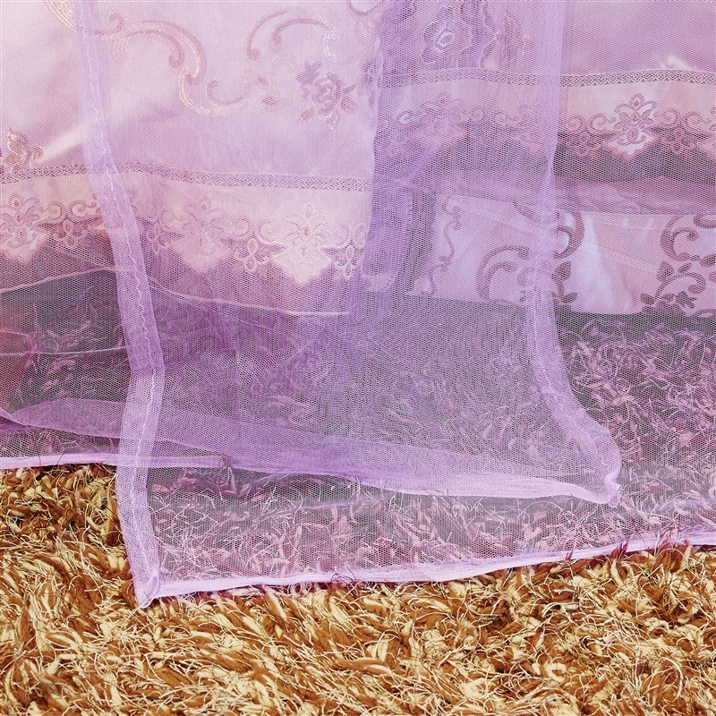 蚊帐家用公主风单门加密帐纱1.2米1.5m1.8m2米床双人宫廷式单纹帐