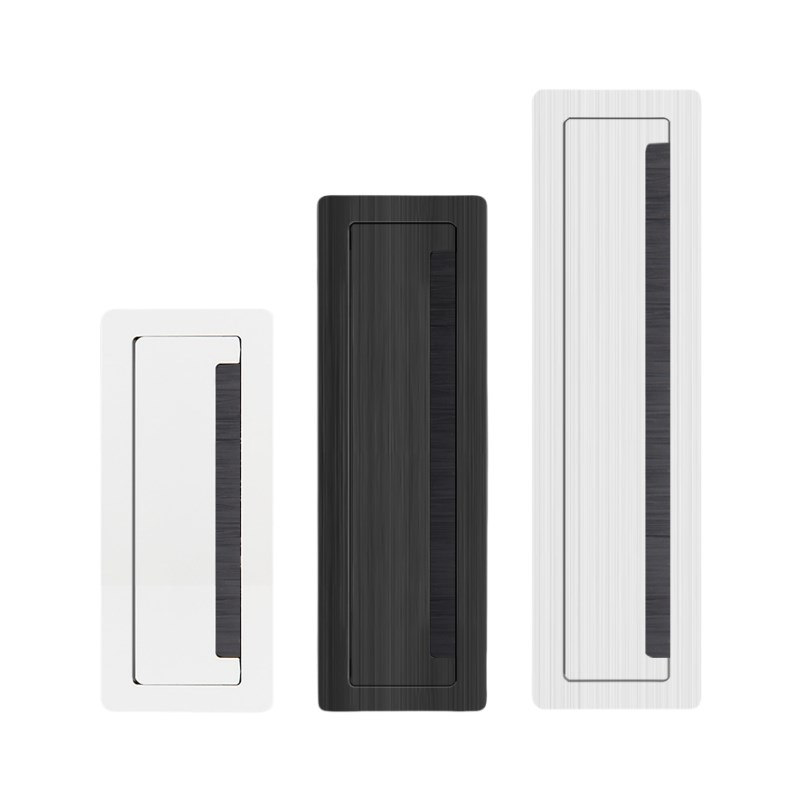 铝合金缓冲穿线盒长方形电视柜桌面盖板装饰孔洞办公电脑桌线孔盖