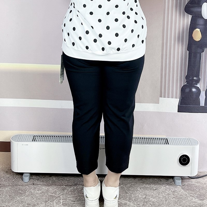 天娇一生水2024夏季新款九分裤女休闲大码女装休闲裤薄款弹力裤子