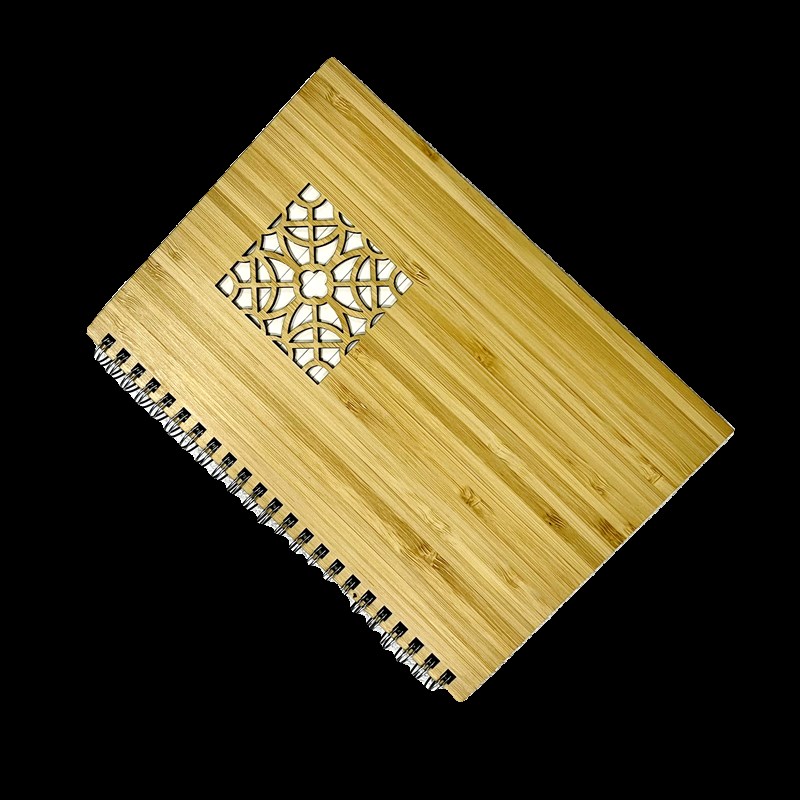 新款竹制镂空笔记本2024新品中国风活页文创笔记本团建伴手礼品