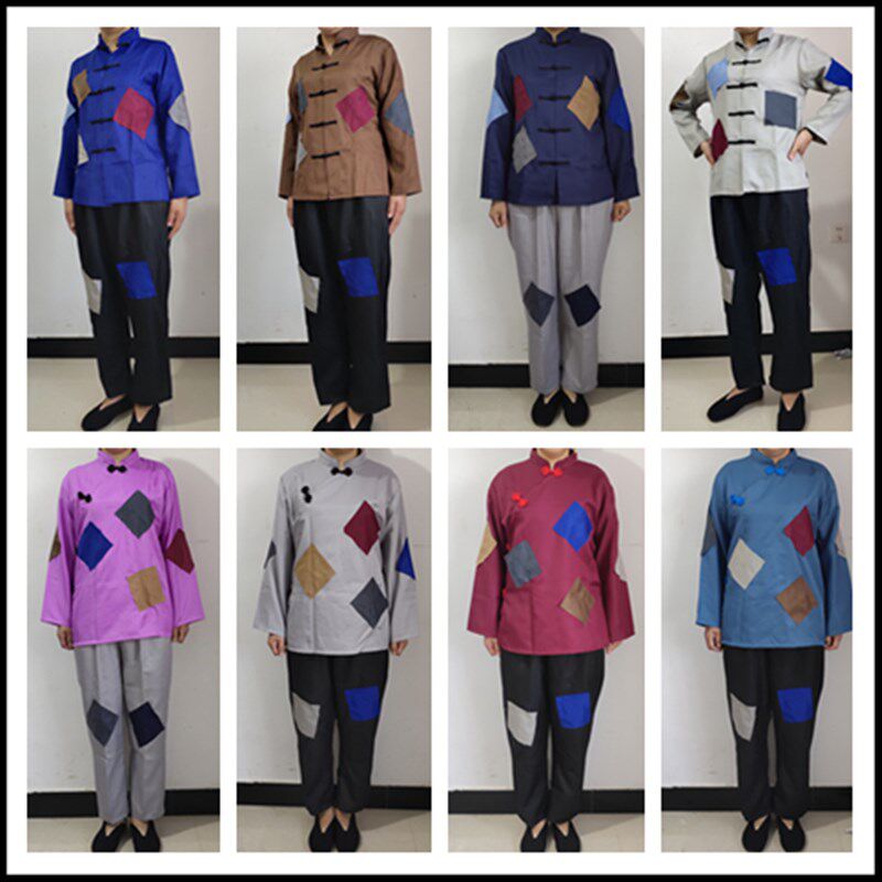 新款古装乞丐服装演出服儿童男女古代叫花子要饭衣服破烂补丁装