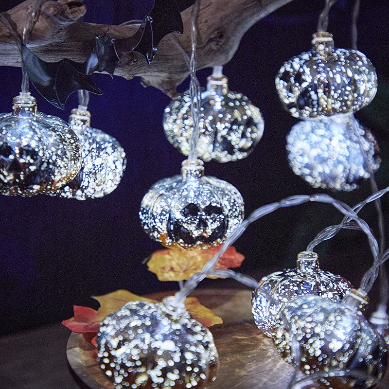 万圣节道具南瓜灯串装饰品儿童场景布置DIY发光摆件酒吧商场ktv