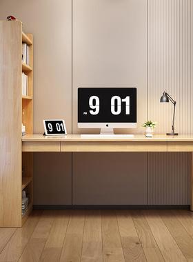 实木EIX书桌书简架组字合连一体电脑桌约现代家学生写台转角学习