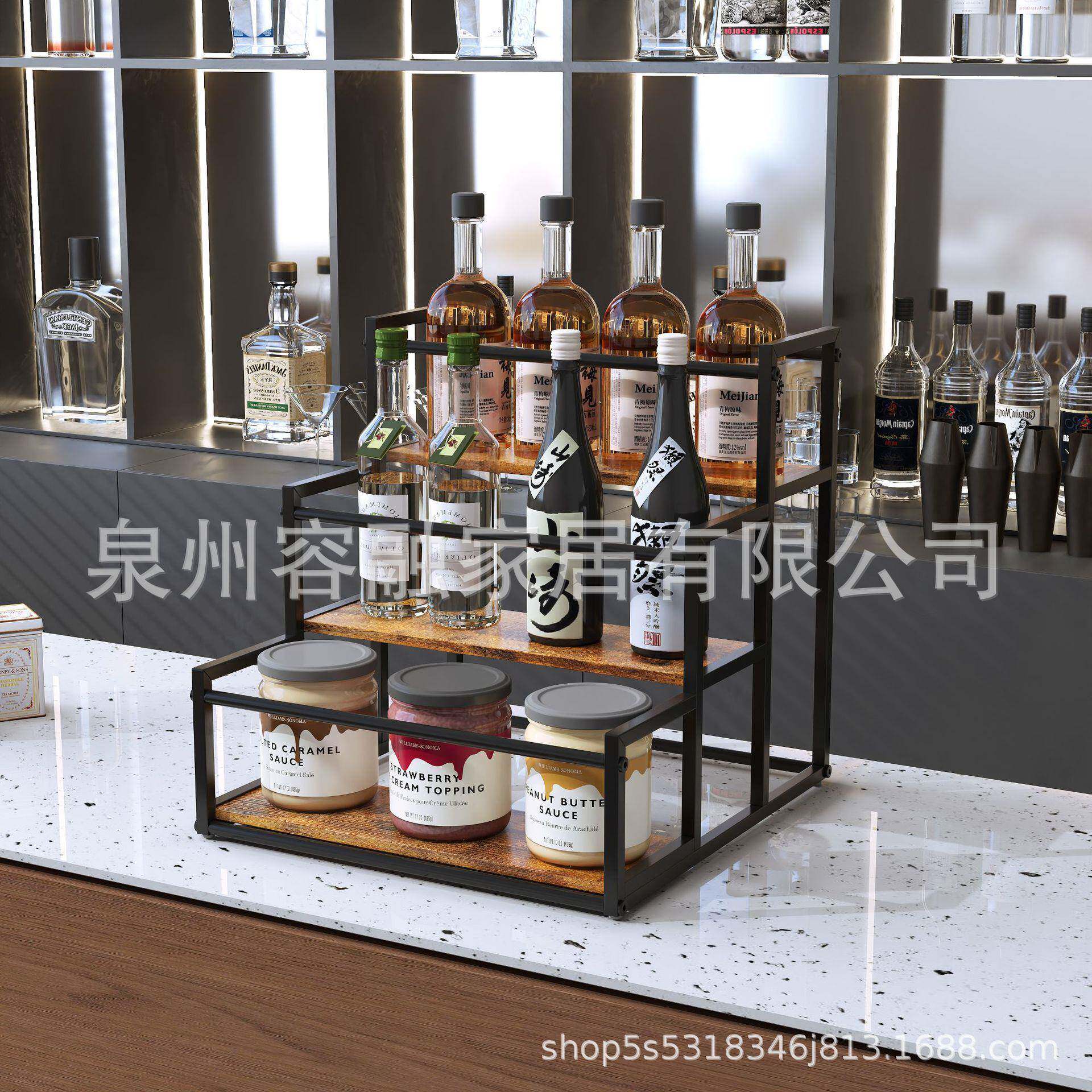 展桌面架葡咖啡酒吧瓶收纳架咖啡糖浆架调料架示架989红酒架酒萄