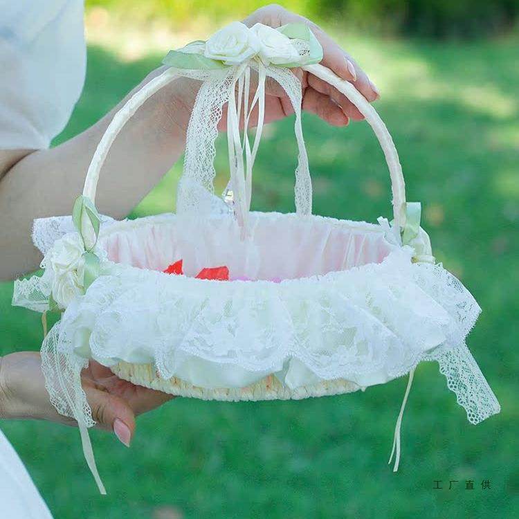 西式瓣婚结礼婚花篮花童F966JSJJ花伴娘藤编蕾丝手提篮舞蹈演出花,节庆用品/礼品,陪嫁用品套装,淘宝优惠券,粉丝福利购,淘宝优惠卷