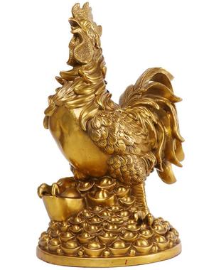 杨艺铜记鸡摆件生肖铜鸡家居工饰0117装品宝铜元鸡