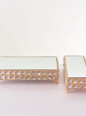 热销蛋托糕架婚庆具JHO金道属铁艺摆盘婚礼多层点心台件玻璃镜面