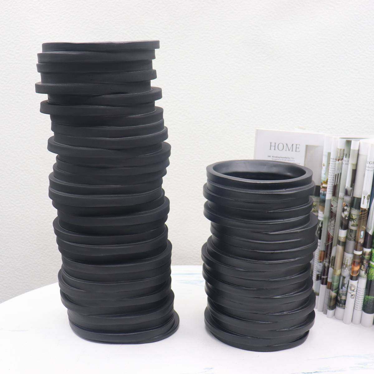 现代简-异约电视件柜黑色形花摆瓶样板房桌面创意花器家居软装摆,家居饰品,花瓶,淘宝优惠券,粉丝福利购,淘宝优惠卷