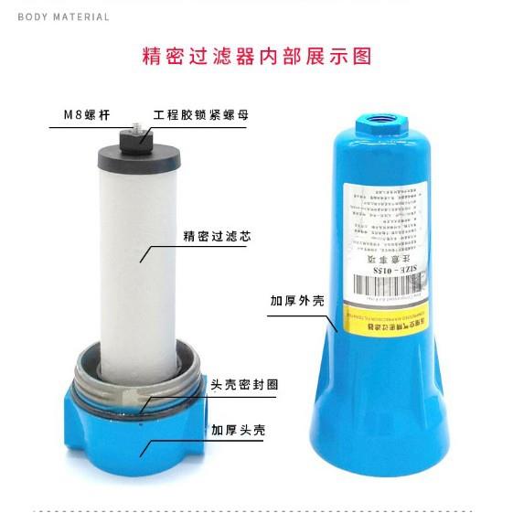 空分压机压干气泵油过滤器水离器缩空气冷干机燥喷漆除水气动精密