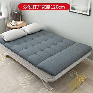 可折叠多功能沙三发床厂WOO小客户型厅坐卧两用1米9人布艺沙发家