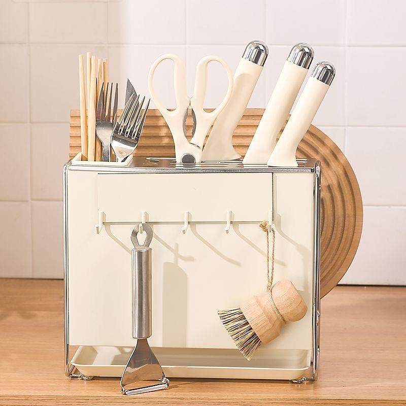 in纳s风加厚霉多功能刀架筷YS250524收纳架菜板砧板子收防厨房刀