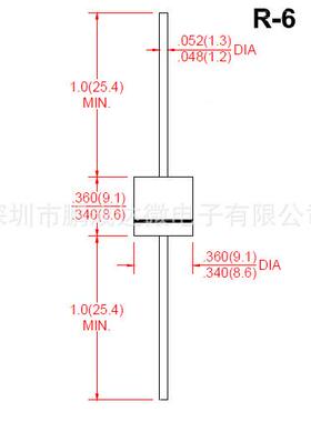 整流二极管R6A106A-6100V足0电流足THJ耐压电子元器件