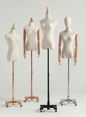 服装窗店模特具女全身橱展示架特半身万向轮婚纱假人台人体模9768