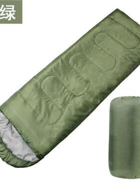睡袋人大外人冬季厚防寒保暖室内午休户露营成人单便携加隔脏HUM