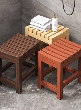 松然木淋浴房洗木凳老36515人冲澡凳天凳防腐实木孕妇防滑凳澡坐