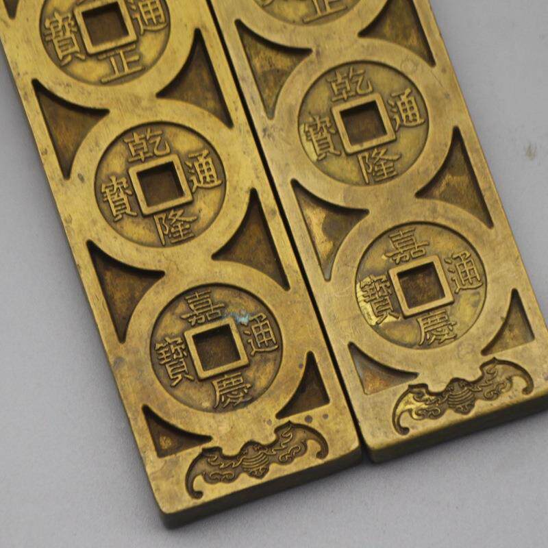 古厂家仿古做旧地摊货源玩铜器工艺文镇房品四MYL宝5帝钱尺