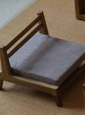 和室日式实榻榻米椅椅子主人椅靠背椅木矮凳椅82374子小子矮椅子