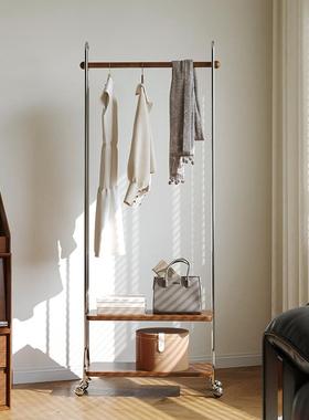 中收纳挂衣架落地29801古式移室家用室内法式可动衣卧帽架实木转