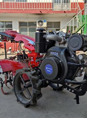 小柴除油马微耕机四驱自走式旋60682耕草机12力耕地开沟型机