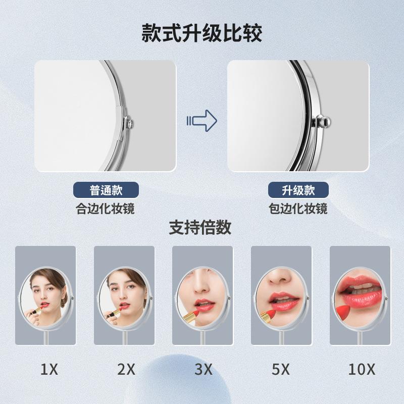高欧式高脚台式化店妆RPI镜金属双面清酒美妆商用公加主梳妆台镜