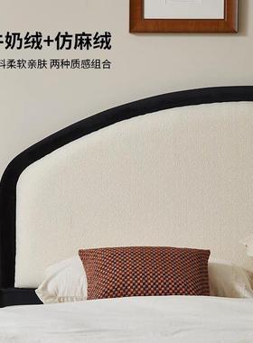 新款2025床头实木包背轻奢49752简现代落地一体靠背板约软单买包
