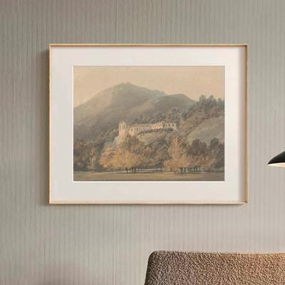 法欧式小众SEW艺术卧卡纸装饰画式室餐厅挂画民风宿暖色风格景画